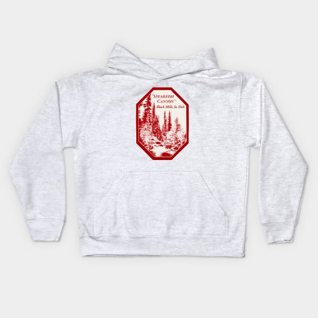 1940 Spearfish Canyon South Dakota Kids Hoodie by historicimage